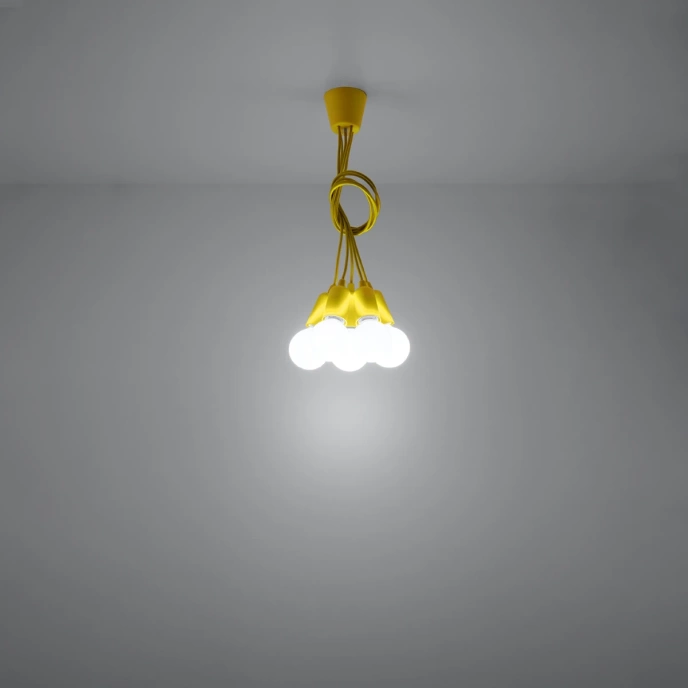 Pendel lampa DIEGO 5 gul