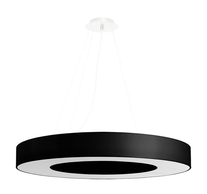 Ljuskrona SATURNO SLIM 70 svart + 6x LED-lampa E27 4000K Kall 7,5W 650lm