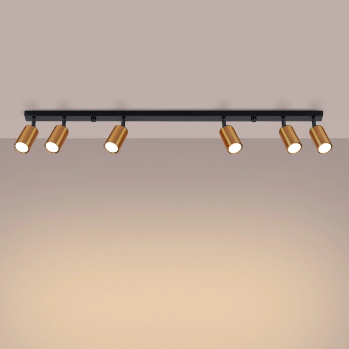 Plafond WINX 6L svart/koppar