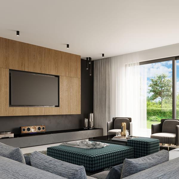 Plafond LAGOS 40 svart + 1x LED-lampa GU-10 4000K Cold 7W 630lm