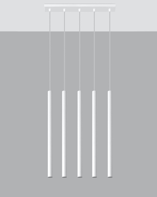 PASTELO 5 taklampor vit + 5x LED-lampor G9 3000K varm 4,5W 510lm