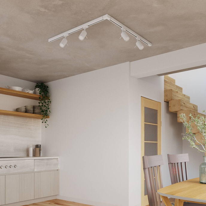 Taklampa, 4 spotlights, 3-fas strömskenesystem, RING