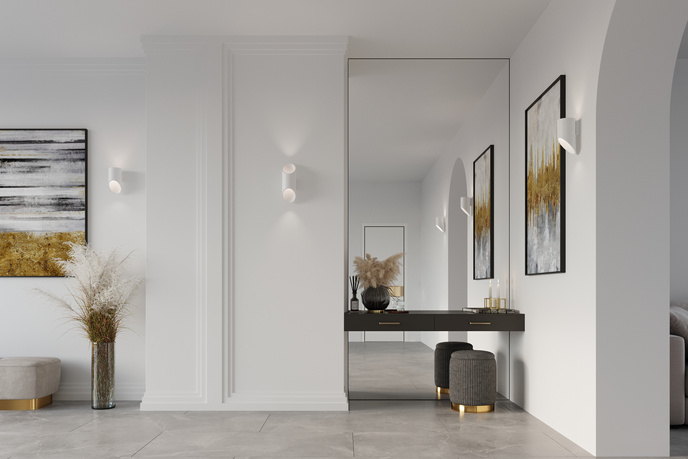 Vägglampa PENNE 20 vit + 1x LED-lampa G9 4000K kall 4,5W 530lm