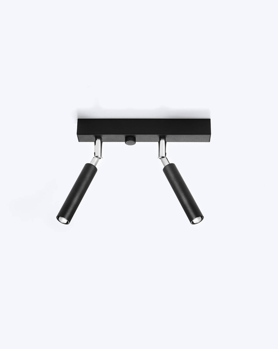 Plafond EYETECH 2 svart + 2x LED-lampa G9 3000K varm 4,5W 510lm