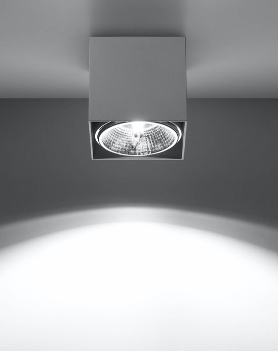 Plafond BLAKE Vit + 1x LED-lampa GU10 AR111 3000K Varm 12W 800lm