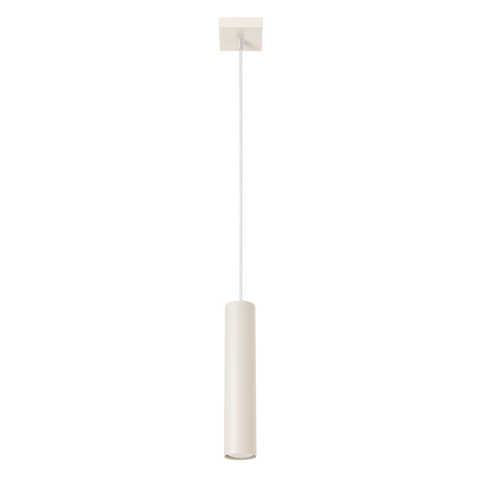 LAGOS 1 taklampa beige + 1x GU-10 4000K LED-lampa kall 7W 530lm