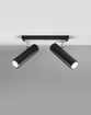 Plafond DIREZIONE 2 svart + 2x LED-lampa GU-10 4000K kall 7W 630lm