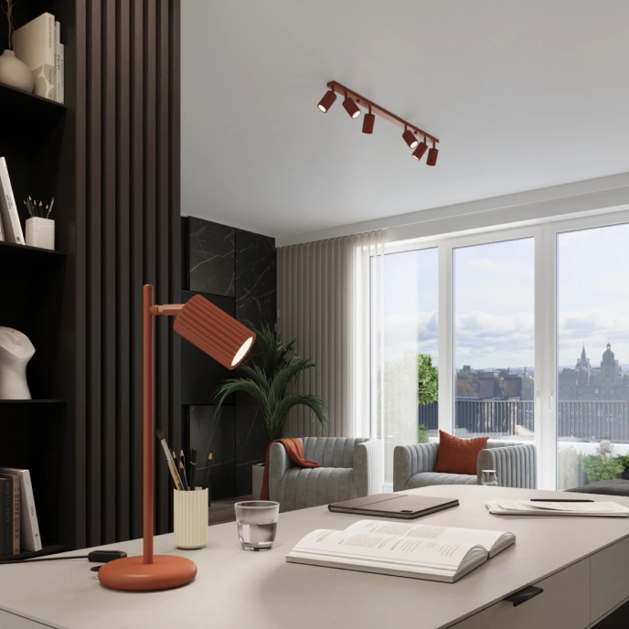 Plafond KARBON 6L ockraröd