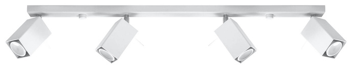 Plafond MERIDA 4L vit + 4x LED-lampa GU-10 4000K kall 7W 630lm