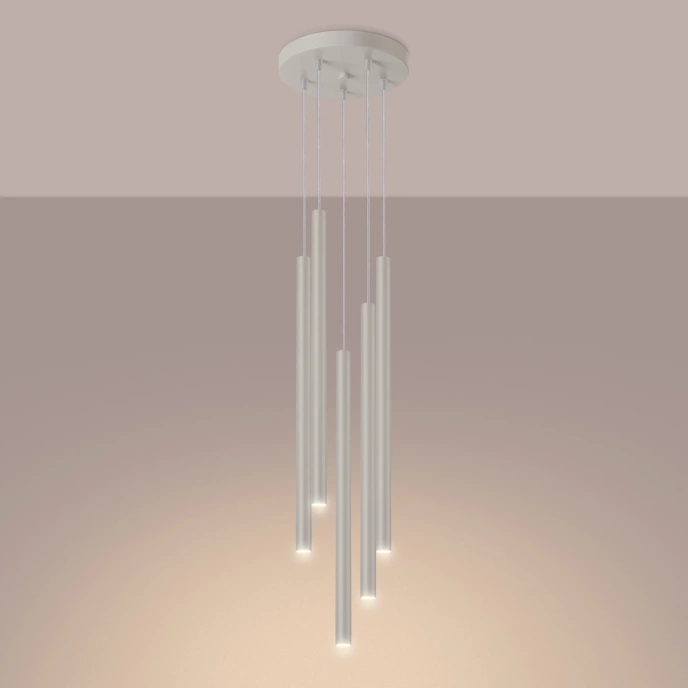 Taklampa PASTELO 5P beige