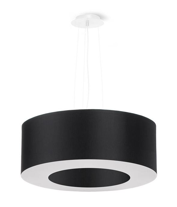 Ljuskrona SATURNO 50 svart + 5x LED-lampa E27 4000K Kall 7,5W 650lm