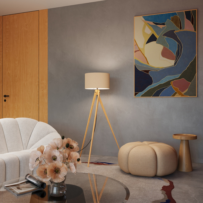 Golvlampa NATT beige