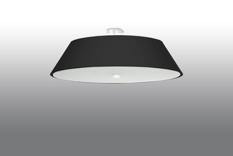 Plafond VEGA 70 svart + 5x LED-lampa E27 3000K varm 7,5W 620lm