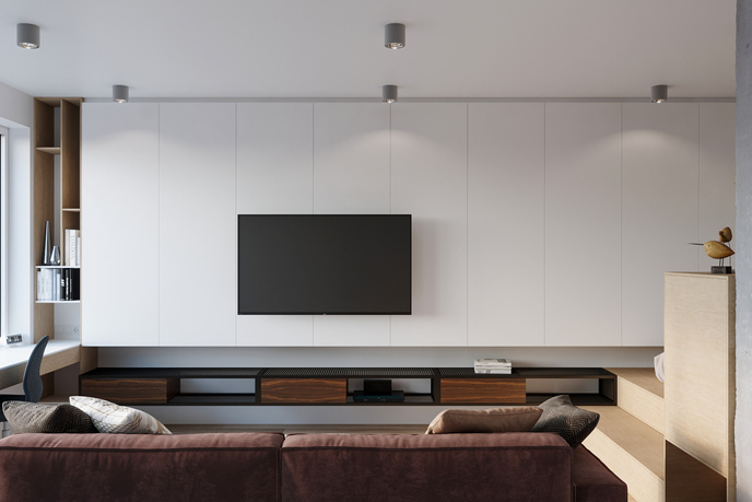 Plafond TIUBE grå + 1x LED-lampa GU10 AR111 4000K COLD 10W 850lm