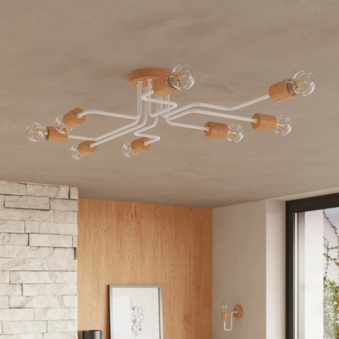 TIMBO 8 ljuskrona vit