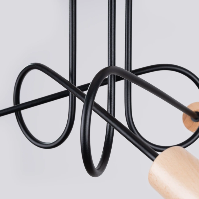 Ljuskrona EMBER 3 svart