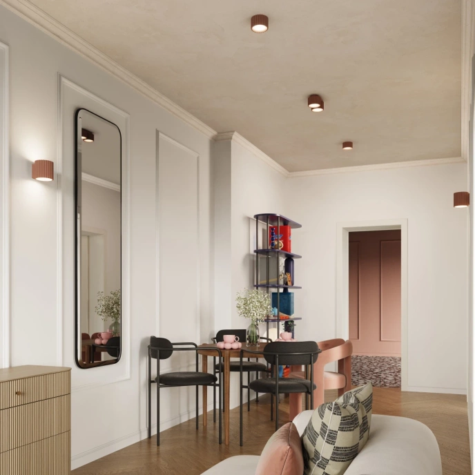 Taklampa AURA 1 mocha Gx53