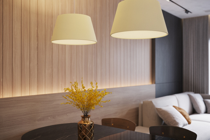 Ljuskrona CONO 45 vit + 3x LED-lampa E27 3000K varm 7,5W 620lm