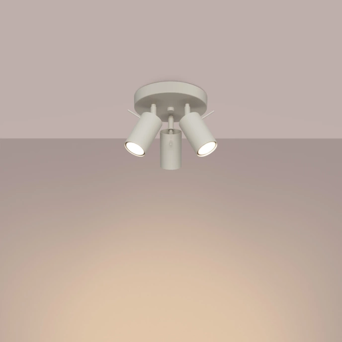 Taklampa RING 3P beige