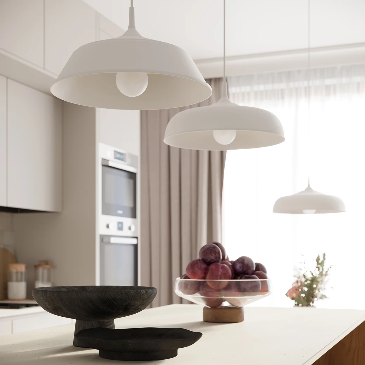 Pendellampa GINA vit