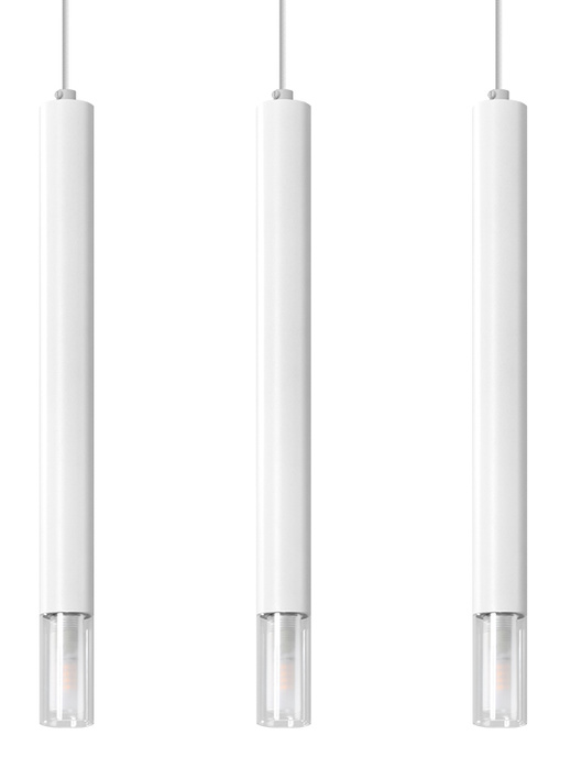 WEZYR 3 taklampor vit + 3x LED-lampa G9 3000K varm 4,5W 510lm