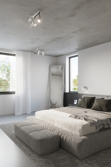 Plafond DIREZIONE 3 vit + 3x LED-lampa GU-10 3000K varm 7W 620lm