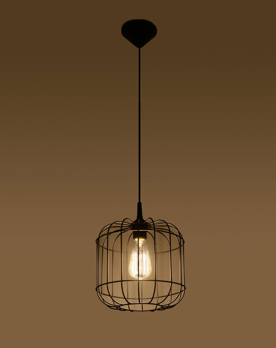 CELTA taklampa svart + 1x LED-lampa E27 3000K varm 7,5W 620lm