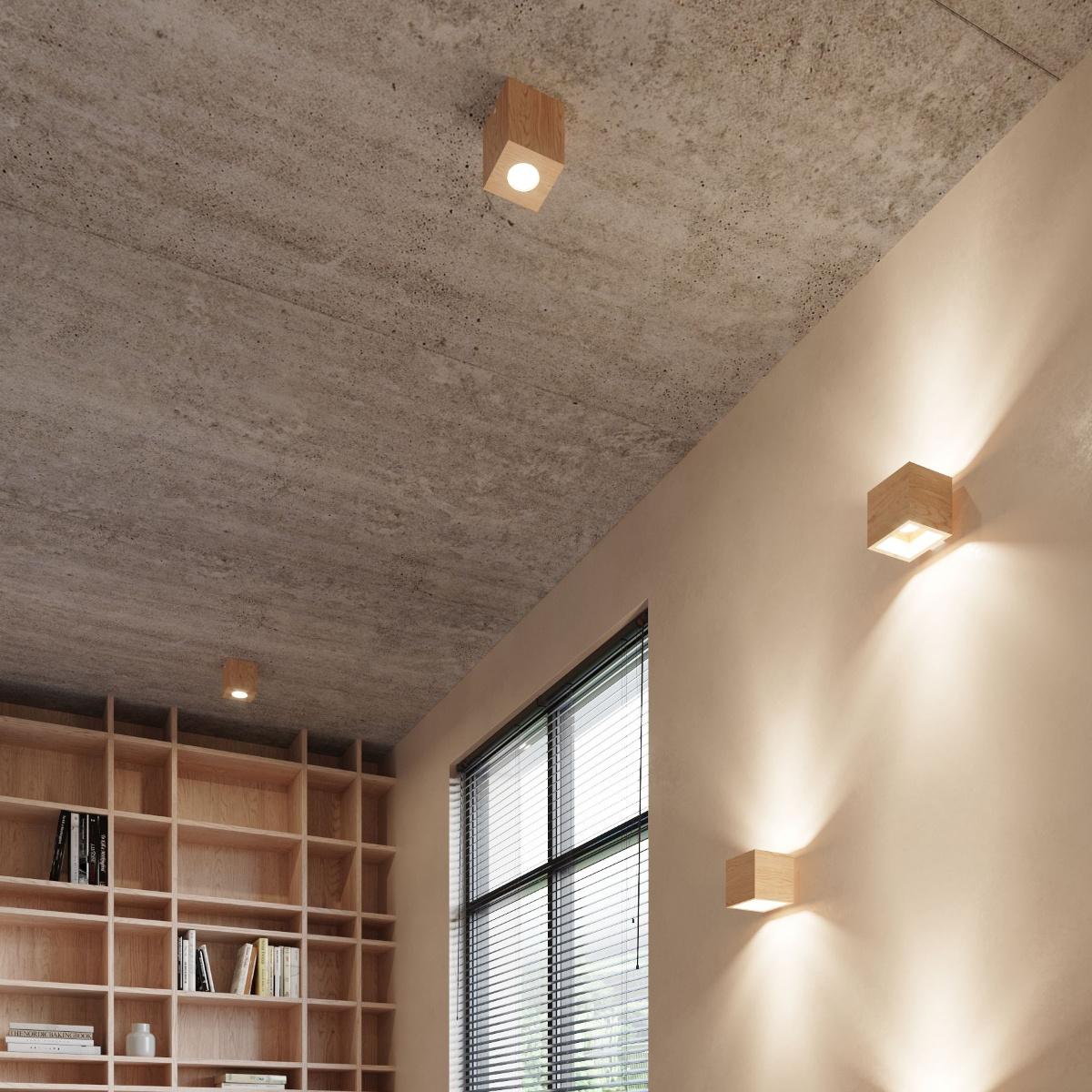 Plafond QUAD naturligt trä
