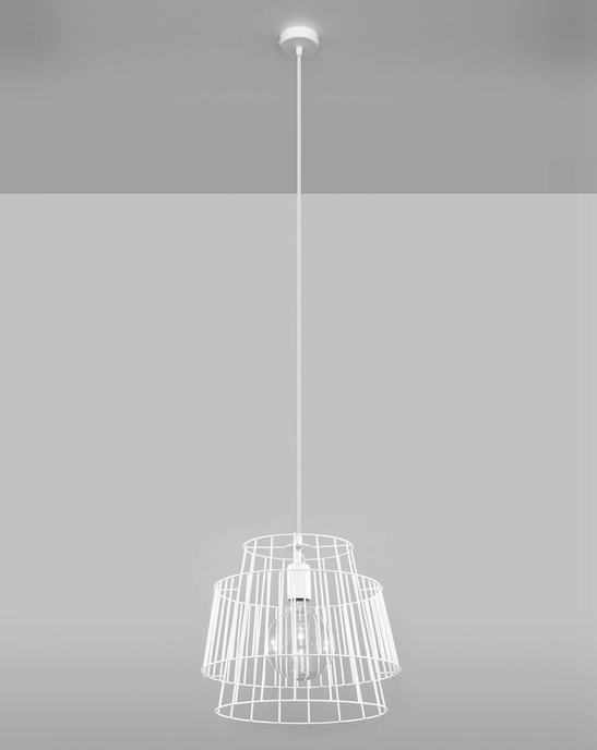 GATE taklampa vit + 1x LED-glödlampa E27 3000K varm 7,5W 620lm