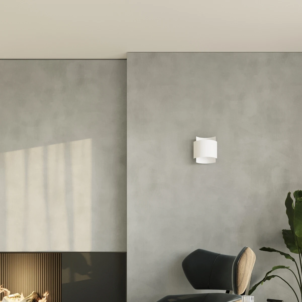 Vägglampa IMPACT vit