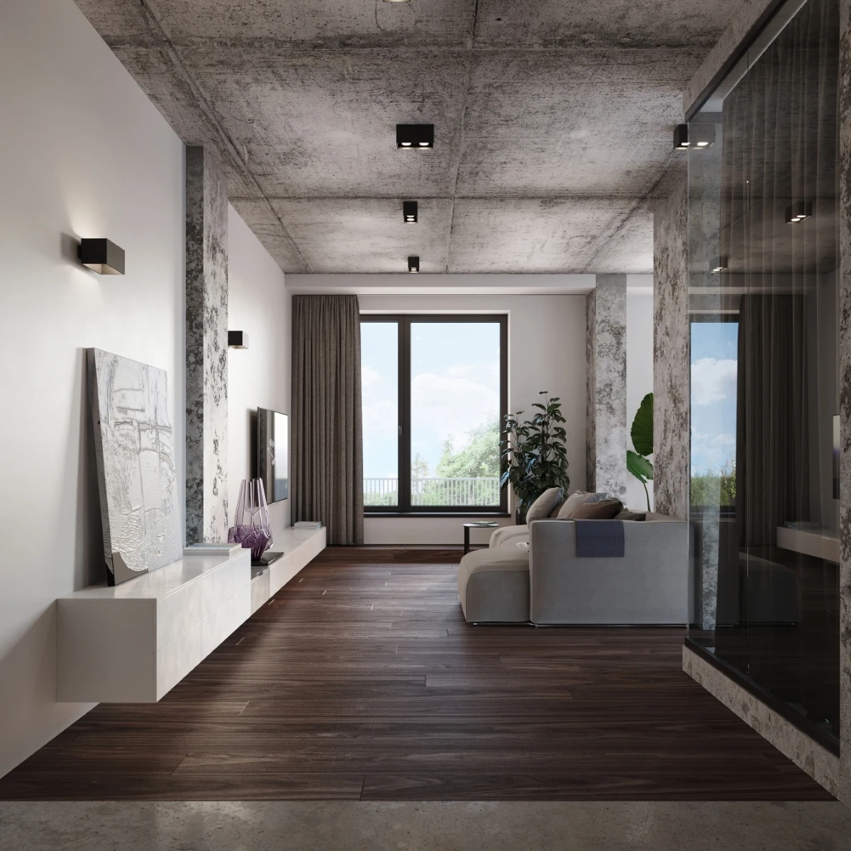 Plafond QUAD MAXI svart