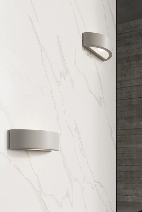 Keramisk vägglampa ATENA grå + 1x LED-lampa E27 3000K varm 7,5W 620lm