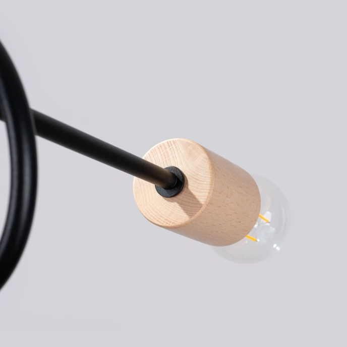 Ljuskrona EMBER 5 schwarz