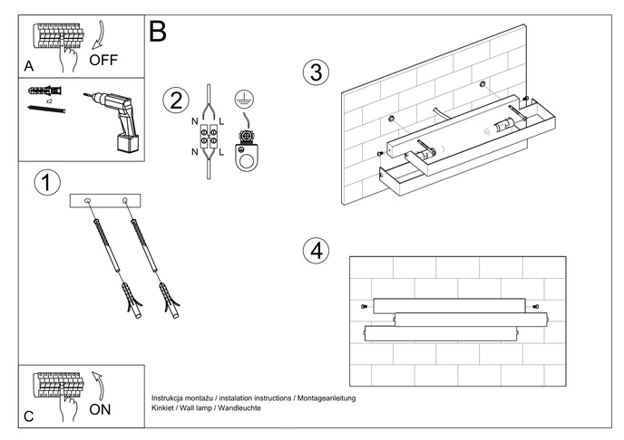 Vägglampa FROST vit + 2x LED-lampa G9 4000K kall 4,5W 530lm