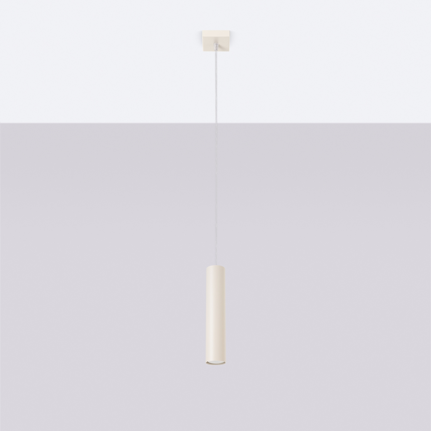 LED-pendellampa LAGOS 1 beige + 1x LED-lampa GU-10 3000K varm 7W 510lm
