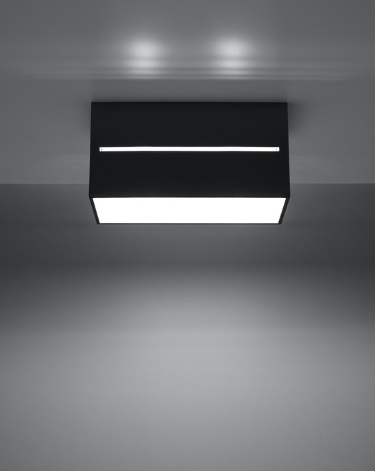 Plafond LOBO MAXI svart + 2x LED-lampa G9 3000K varm 4,5W 510lm