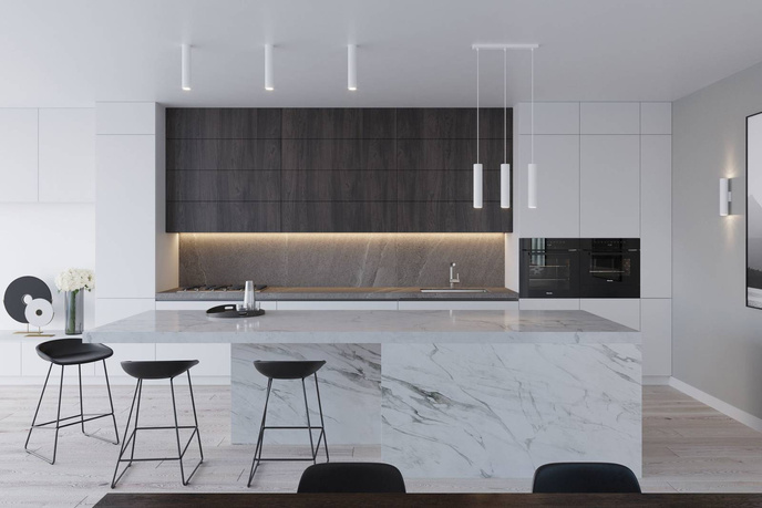 LAGOS 3P taklampa vit + 3x LED-lampa GU-10 4000K Kall 7W 630lm