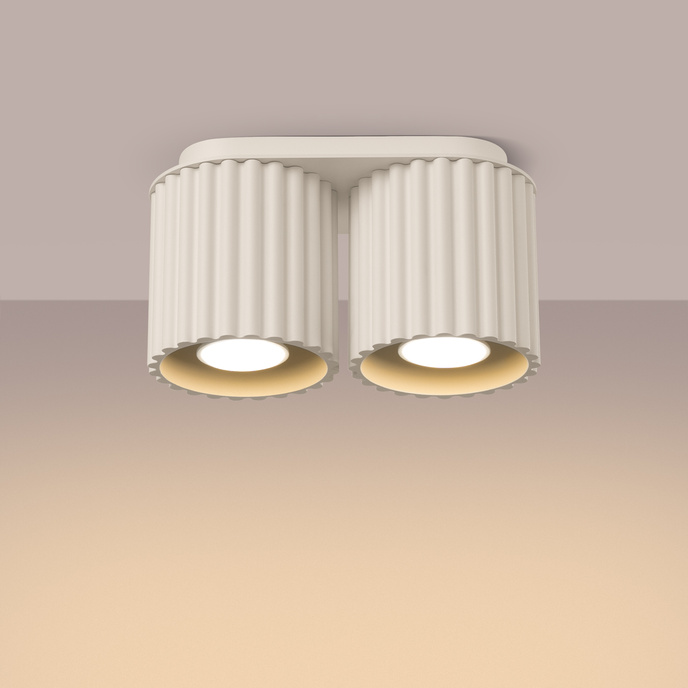 Taklampa AURA 2 beige GU10