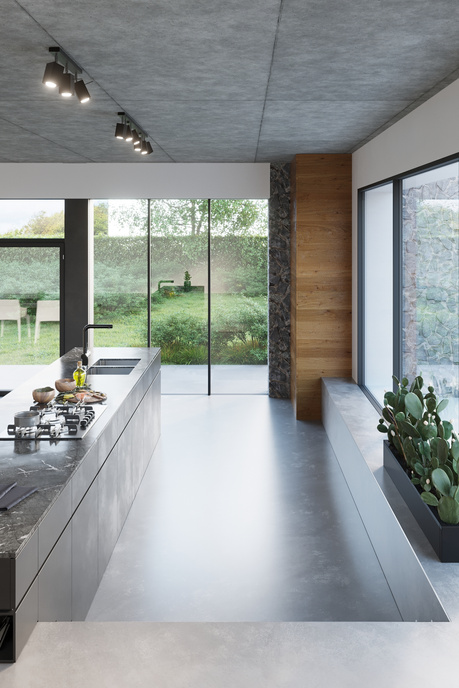 Plafond MERIDA 6L svart + 6x LED-lampa GU-10 4000K Kall 7W 630lm