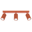 Plafond KARBON 3L ockraröd + 3x LED-lampa GU-10 3000K varm 7W 510lm
