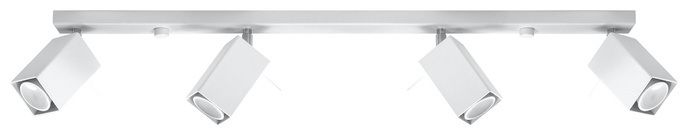 Plafond MERIDA 4L vit + 4x LED-lampa GU-10 4000K kall 7W 630lm