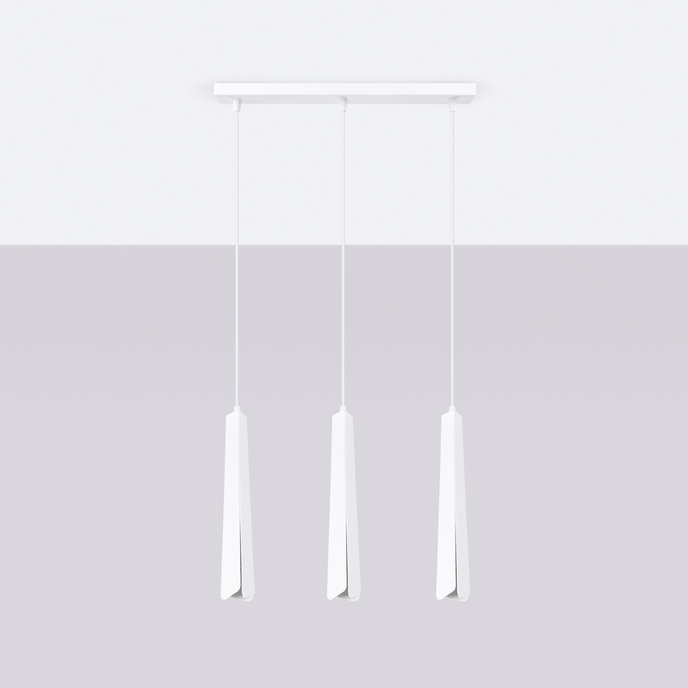 PRYSM 3L taklampa vit + 3x LED-lampa G9 4000K kall 4,5W 460lm