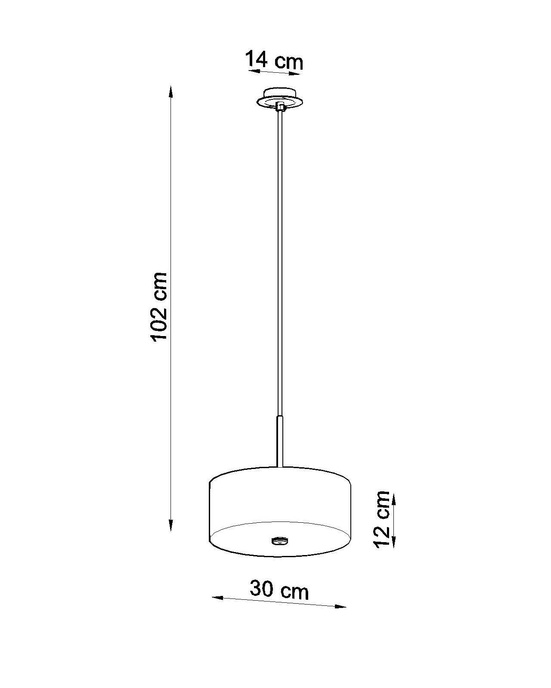Ljuskrona SKALA 30 svart + 3x LED-lampa E27 3000K varm 7,5W 620lm