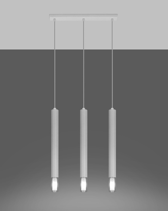 WEZYR 3 taklampor vit + 3x LED-lampa G9 4000K kall 4,5W 530lm