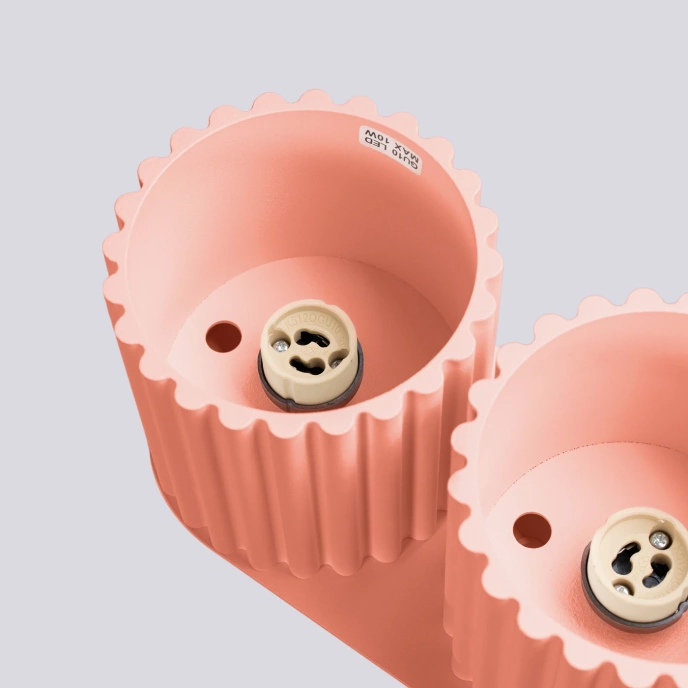 Taklampa AURA 2 persika GU10