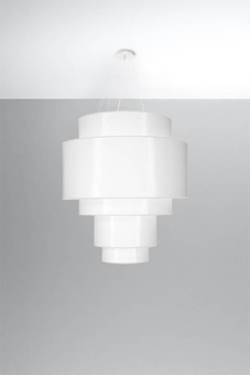 Ljuskrona REFLEXION 80 vit + 7x LED-lampa E27 3000K varm 7,5W 620lm