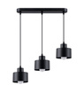 SAVAR 3 pendellampor svart + 3x LED-lampa E27 3000K varm 7,5W 620lm