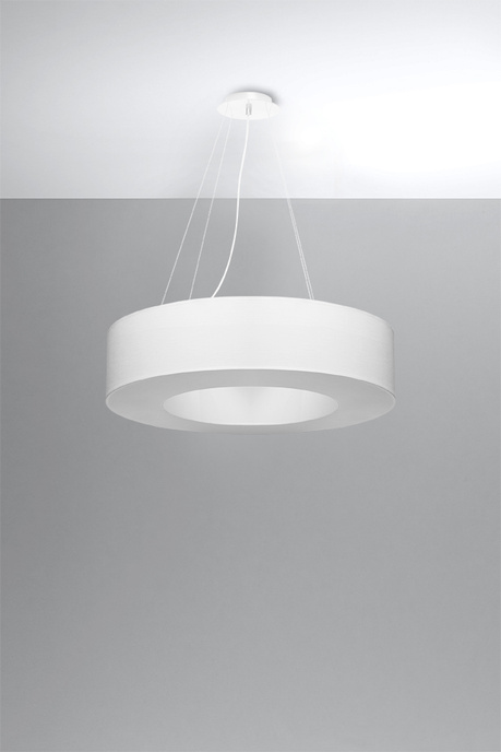 Ljuskrona SATURNO 70 vit + 6x LED-lampa E27 3000K varm 7,5W 620lm