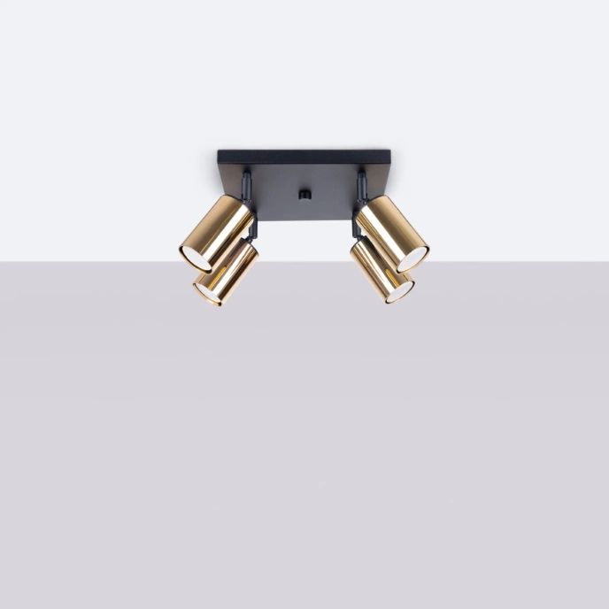 Plafond WINX 4 svart/guld