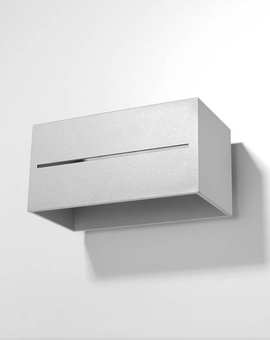 Vägglampa LOBO MAXI grå + 2x LED-lampa G9 3000K varm 4,5W 510lm